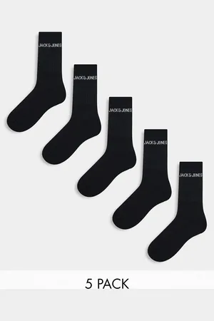 JACK & JONES – 5er-Pack gerippte Socken in mit Logo