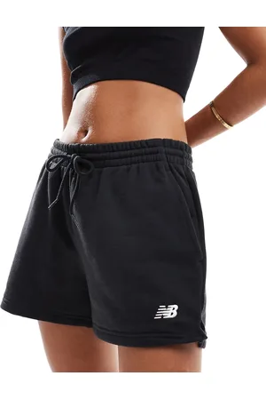 New Balance – Sport Essentials – Shorts aus schwarzem Frottee