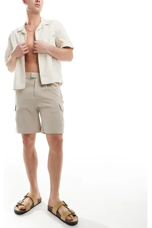 The Couture Club – Elegante Cargoshorts in Beige