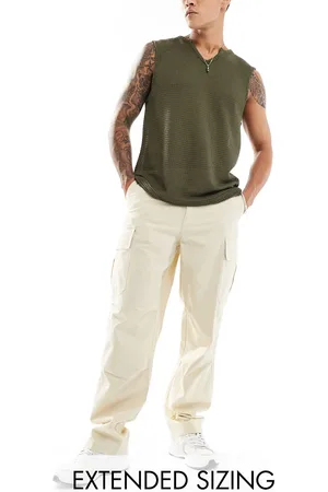 ASOS – Weite Cargohose in Hellbraun
