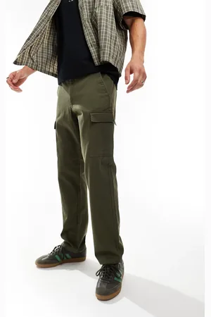 Only & Sons – Cargohose in Khaki mit geradem Schnitt