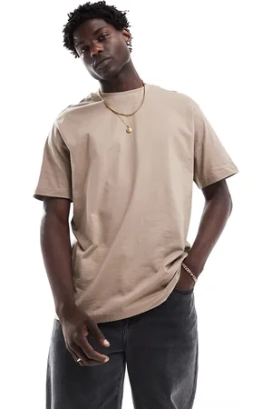 Only & Sons – Locker geschnittenes T-Shirt in Taupe