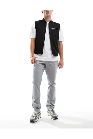 New Look – Schmal geschnittene Chinohose in Hellgrau