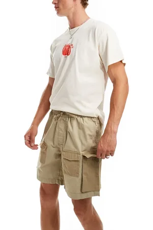 JACK & JONES – Cargo-Shorts in Beige aus Ripstop
