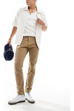 Ralph Lauren – Sullivan – Schmal geschnittene Overdye-Jeans in Khaki-Hellbraun