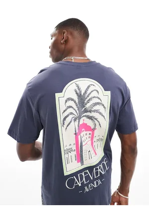 Only & Sons – Oversize-T-Shirt in mit Palmen-Rückenprint
