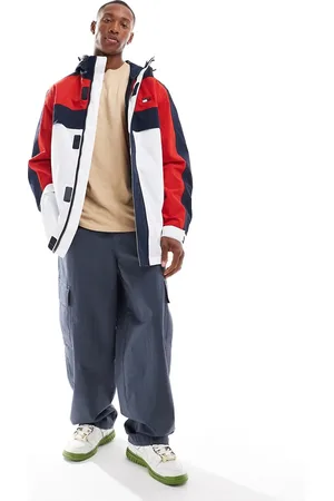 Tommy Hilfiger – Archive – Parkajacke in Rot, und Blau