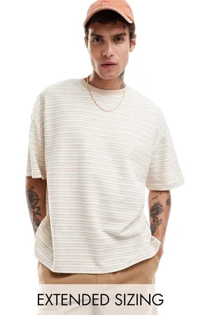 ASOS – Oversize-T-Shirt mit farblich abgestimmten Streifen