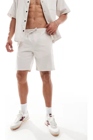 JACK & JONES – Shorts in Beige mit Struktur, Kombiteil