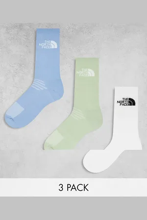 The North Face – 3er-Pack Crew-Socken in , Blau und Grün mit Logo