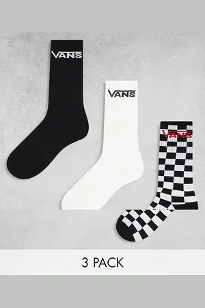 Vans – 3er-Pack klassische Crew-Socken in Schwarz und Weiß