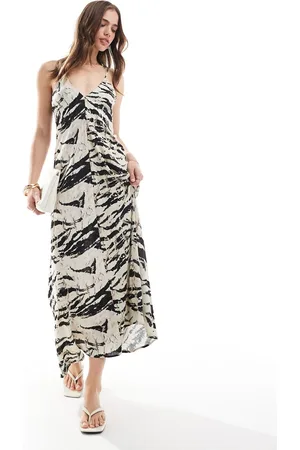 MANGO – Camisole-Maxikleid in mit Schlangenmuster