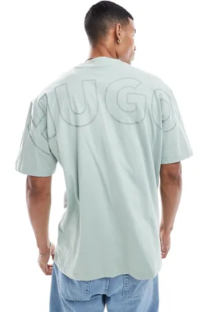 Hugo Blue – Nouveres – T-Shirt mit lockerer Passform in Hellgrün