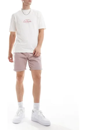 Brave Soul – Chino-Shorts in Staubrosa mit elastischem Bund