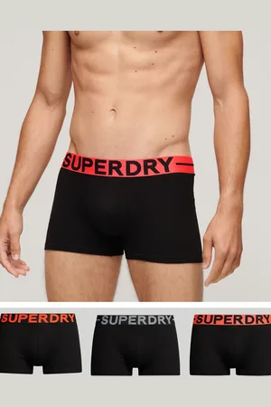 Superdry – 3er-Pack Unterhosen aus Baumwolle in /Orange