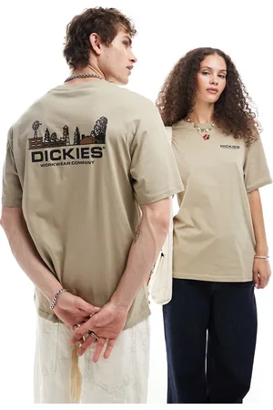 Dickies – Bridger Town – T-Shirt in Khaki mit Rückenprint