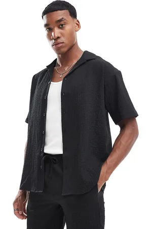 JACK & JONES – Oversize-Hemd in mit Knitterstruktur und Reverskragen, Kombiteil