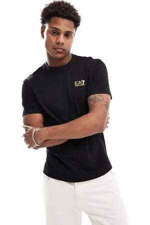 EA7 – T-Shirt in mit goldenem Brust-Logo