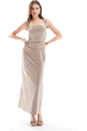 Abercrombie & Fitch – Maxikleid in mit eckigem Ausschnitt