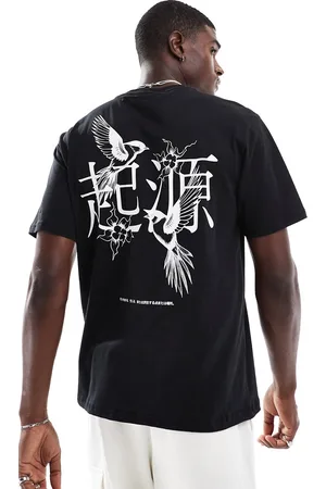 Only & Sons – Oversize-T-Shirt in mit Vogel-Rückenprint