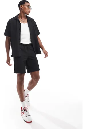 JACK & JONES – Shorts in mit Knitterstruktur, Kombiteil