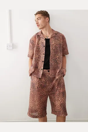 Reclaimed – Unisex-Shorts mit Leopardenmuster