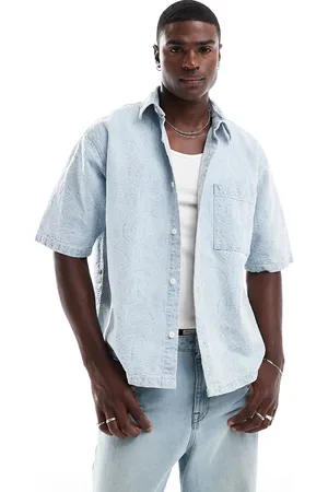 Pull&Bear – Jeanshemd aus Jacquard in