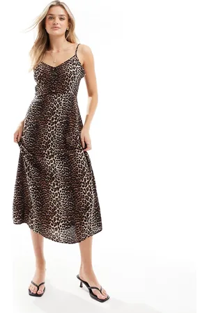 Pieces® – Camisole-Maxikleid mit Leopardenmuster