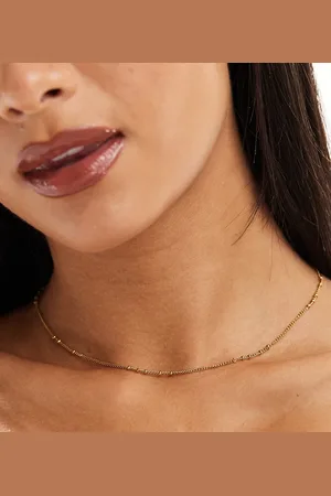 Accessorize – Vergoldete Kugelkette aus Edelstahl in Gold