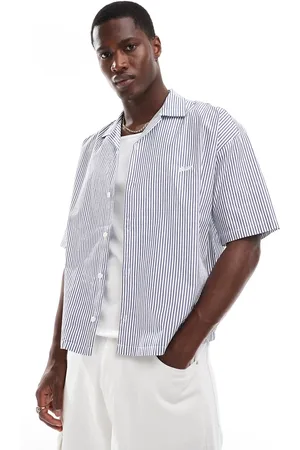 Pull&Bear – gestreiftes Hemd mit kastigem Schnitt