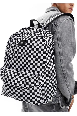 Vans – Old Skool Check – Rucksack in Schwarz und Weiß