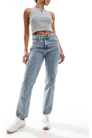 Dickies – Ellendale – Gerade geschnittene Denim-Jeans in blauer Marmorwaschung