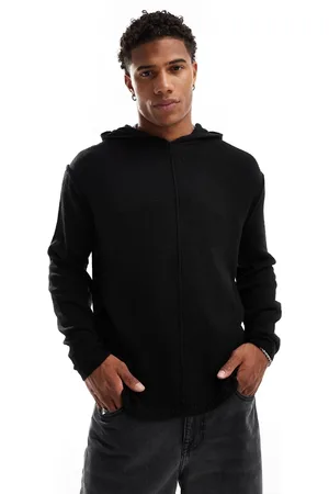 ASOS – Kastiger Oversize-Kapuzenpullover aus transparentem Strick in