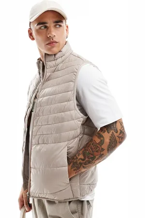 JACK & JONES – Verstaubare Steppweste in Wollweiß