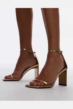 Topshop – Gus – 2-teilige filigrane Sandaletten in Goldoptik