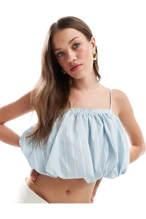 ASOS – Kurzes Camisole-Oberteil mit Ballonsaum und Streifen