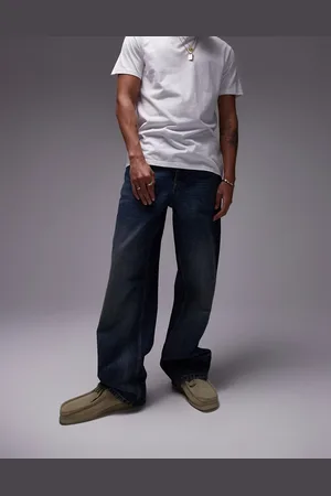 Topman – Baggy-Jeans in Dunkelblau
