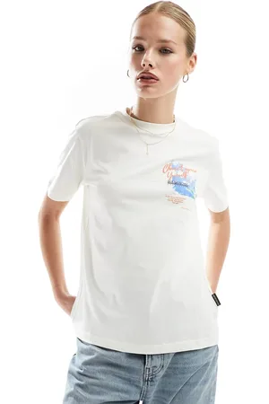Napapijri – Yukon – T-Shirt in Cremeweiß