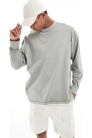 ASOS Langärmliges Oversize-Shirt in verwaschenem