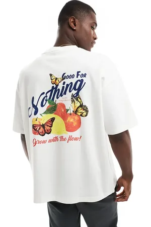 Good For Nothing – T-Shirt in gebrochenem mit Grafikprint auf dem Rücken