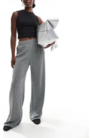 VILA – Hose in glitzerndem mit weitem Bein
