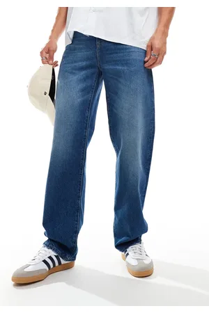 Lacoste – Jeans mit geradem Bein in verwaschenem Dunkelblau