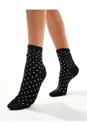 Pieces® – Socken in mit glitzerndem Punktemuster