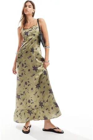 Reclaimed – Midi-Camisole-Kleid mit Muster