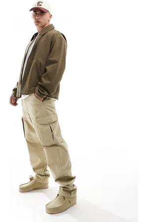 Wrangler – Casey Jones – Workwear – Locker geschnittene Cargohose aus Twill in Beige