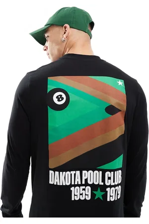 ASOS – Langärmliges T-Shirt in mit Pool-Print am Rücken
