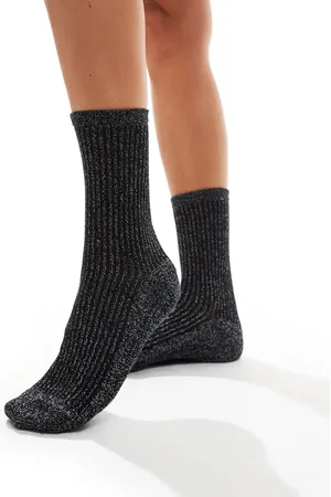 Pieces® – Glitzernde Socken in gestreift