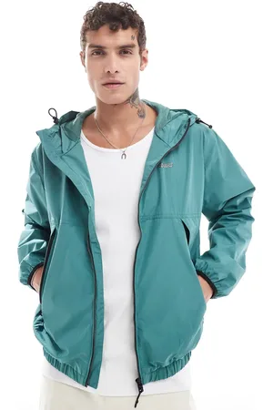 Bershka – Nylon-Windjacke in Türkis