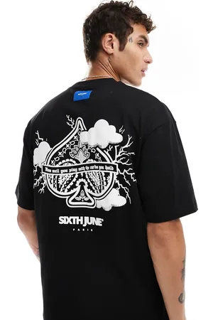 Sixth June – Oversize T-Shirt in mit Motiv-Print auf dem Rücken
