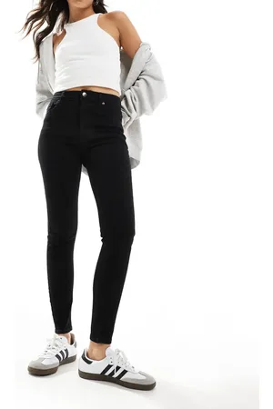 Pull&Bear – Sehr enge Jeans mit hohem Bund in